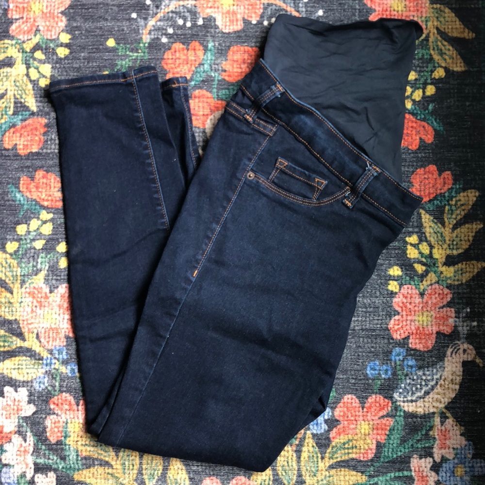Old Navy Maternity Full Panel Rockstar Skinny Jeans, Size 10